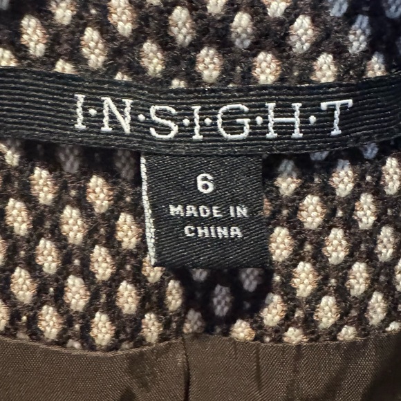 Insight brown tweed moto jacket blazer. Size: 6 - Picture 3 of 10